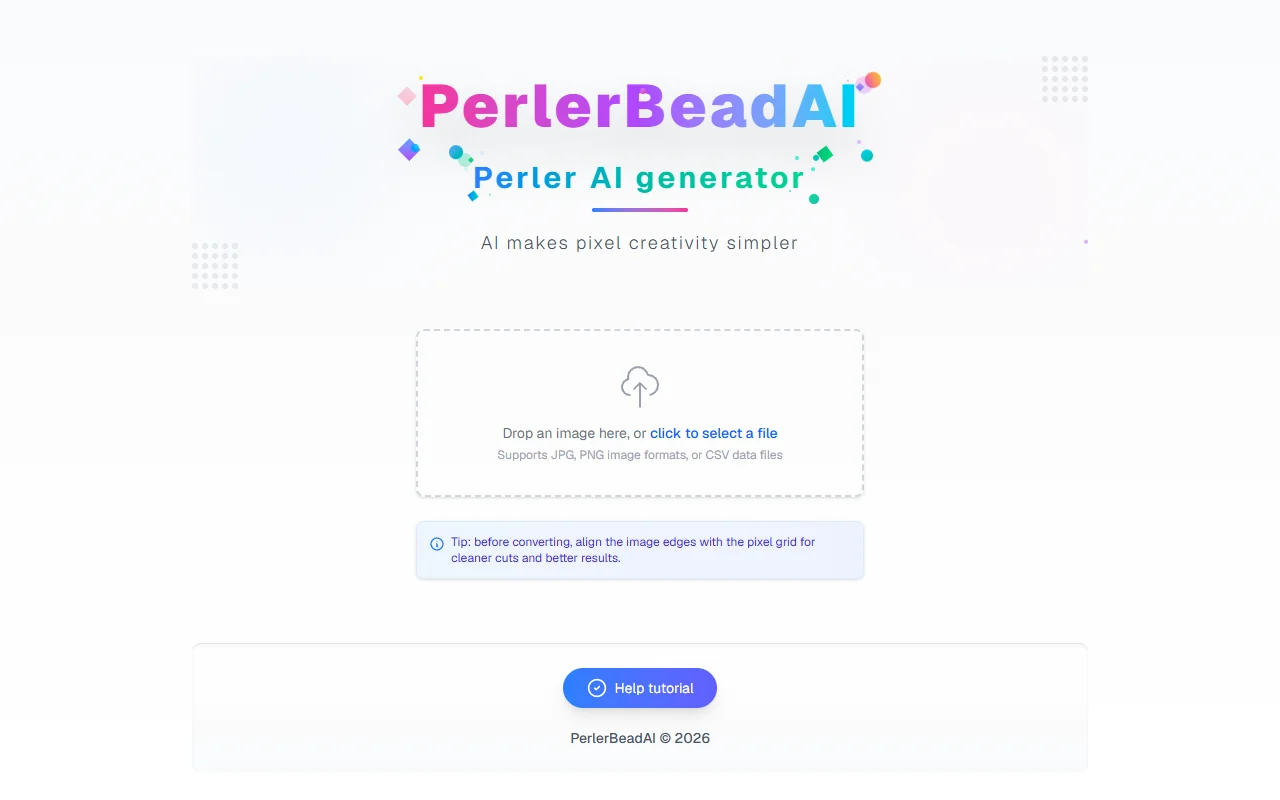 KI-Generator Startbildschirm mit Upload-Bereich