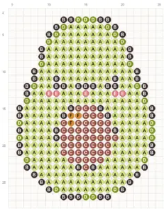 Happy Avocado fuse bead pattern - printable chart