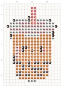 Boba Milk Tea fuse bead pattern - printable chart
