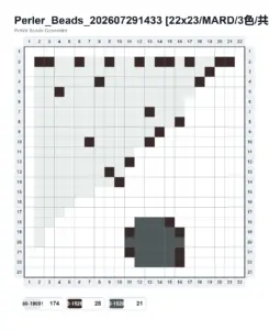 Corner Spider Web fuse bead pattern - printable chart
