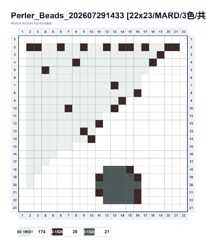 Corner Spider Web fuse bead pattern - printable chart