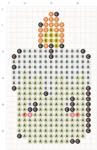 Dripping Candle fuse bead pattern - printable chart