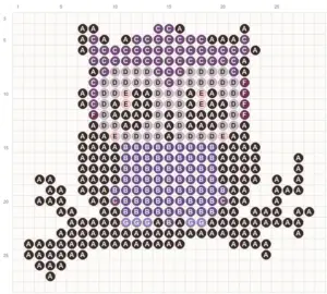 Spooky Owl on a Branch fuse bead pattern - printable chart