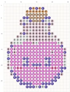 Glowing Potion Bottle fuse bead pattern - printable chart