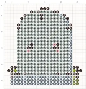 Cracked Tombstone fuse bead pattern - printable chart
