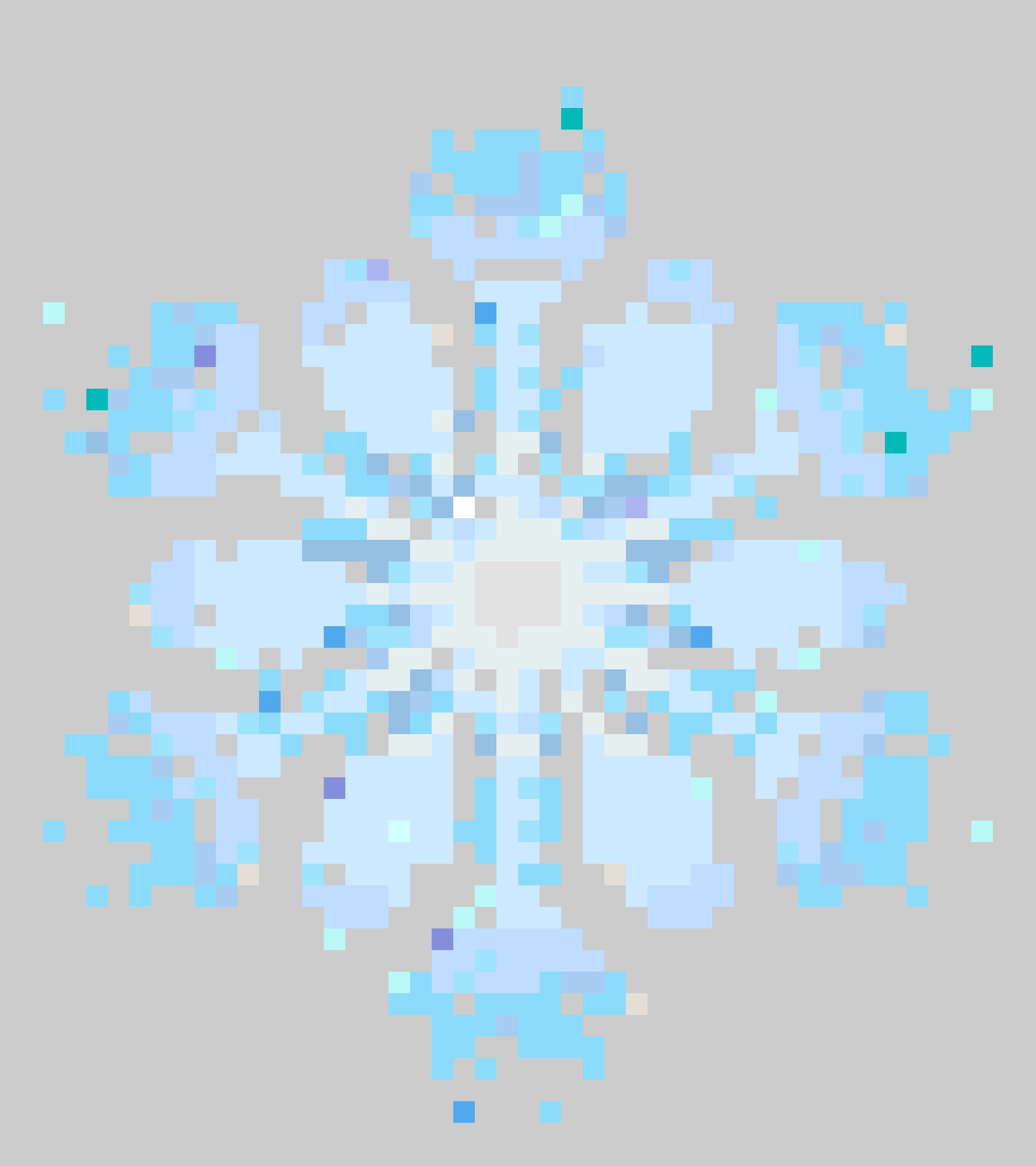 A Snowflake fuse bead pattern