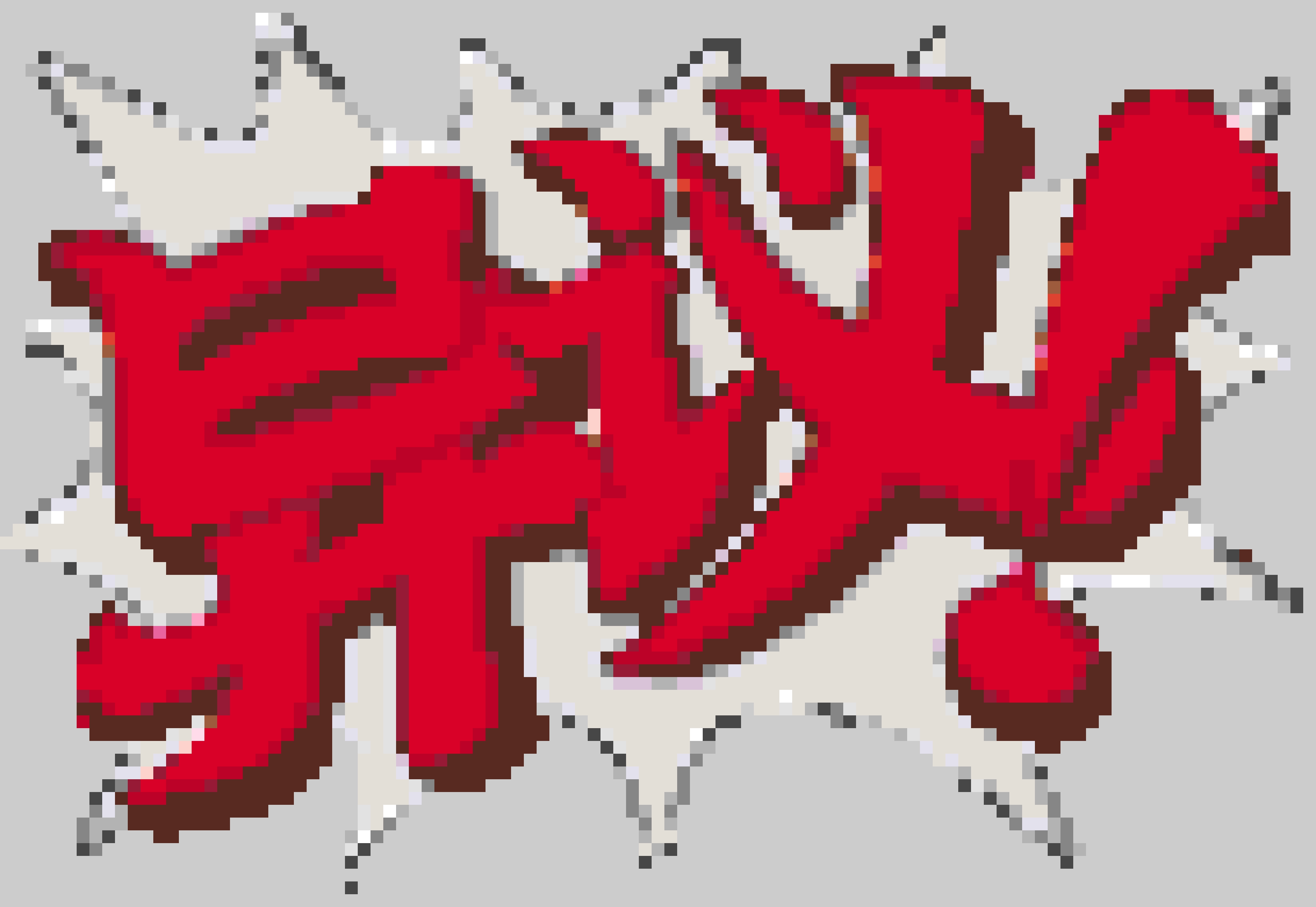 Ace Attorney Objection fuse bead pattern