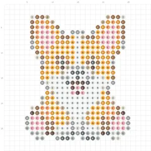Chien corgi Modèle de Perles à Repasser (Gratuit à Imprimer)