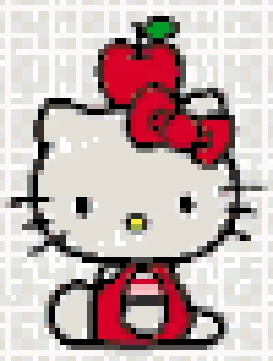 Apple Kitty Fuse Bead Pattern (Free Printable)
