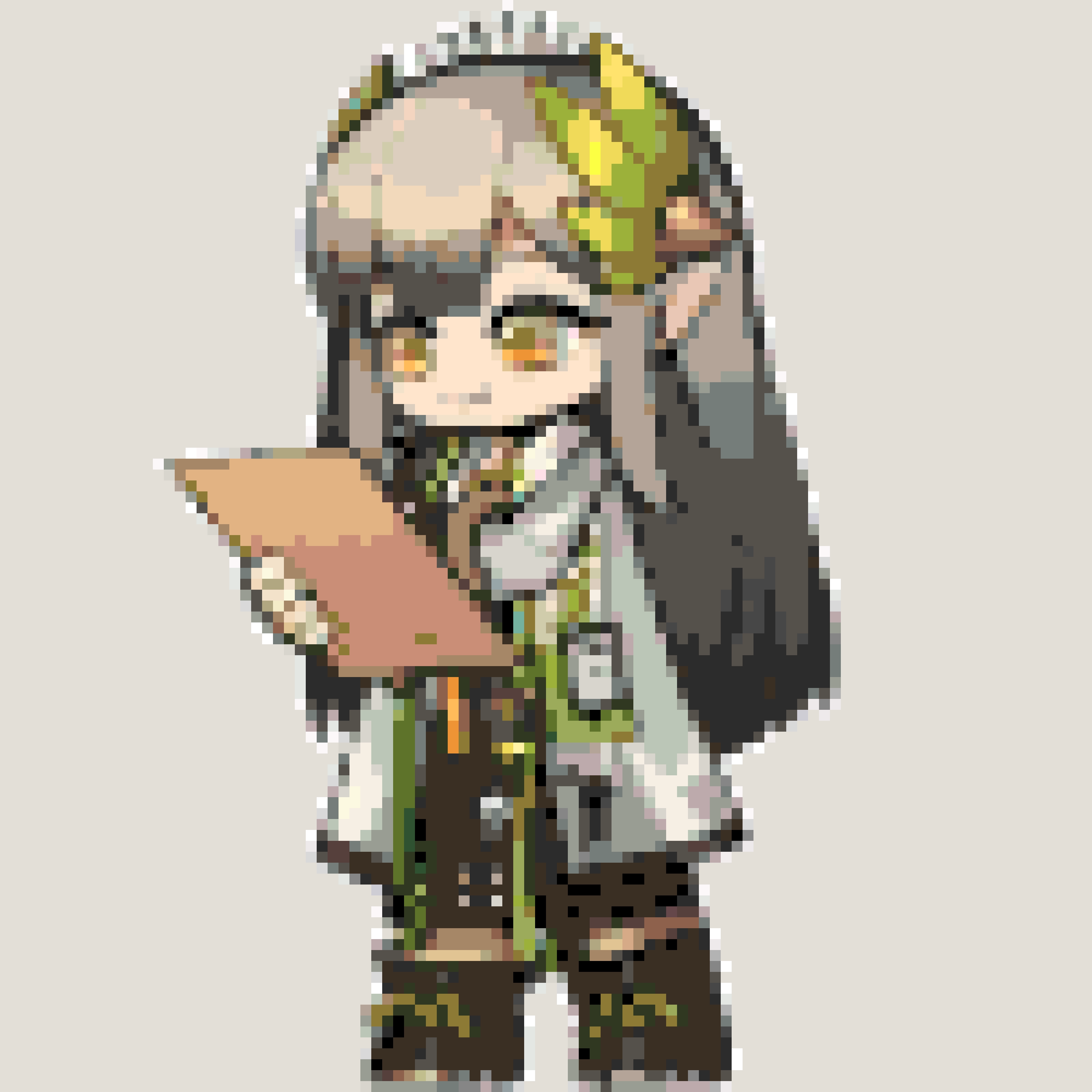 Arknights Muelsyse fuse bead pattern