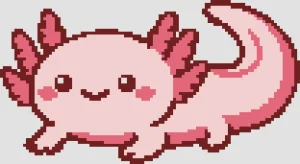 Axolotl Cartoon Схема Термомозаики (Бесплатная Печать)