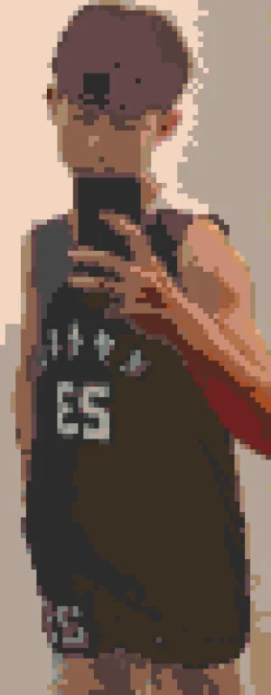 Basketball アイロンビーズ図案（無料プリント）