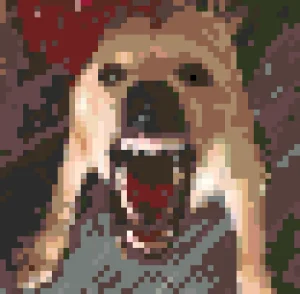 Big Dog アイロンビーズ図案（無料プリント）