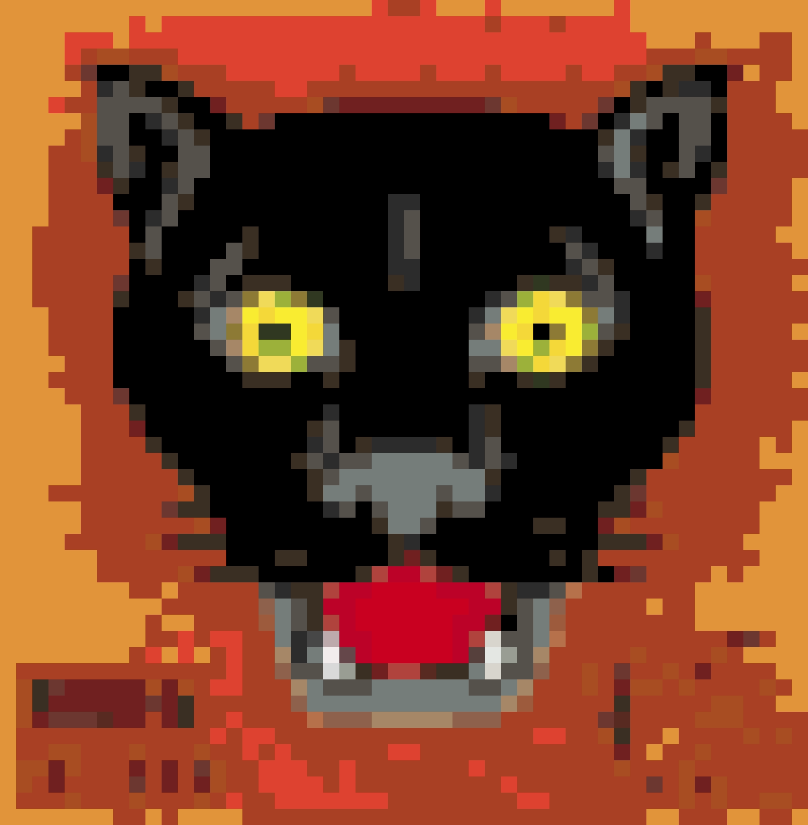 Black Panther fuse bead pattern
