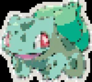 Bulbasaur Схема Термомозаики (Бесплатная Печать)