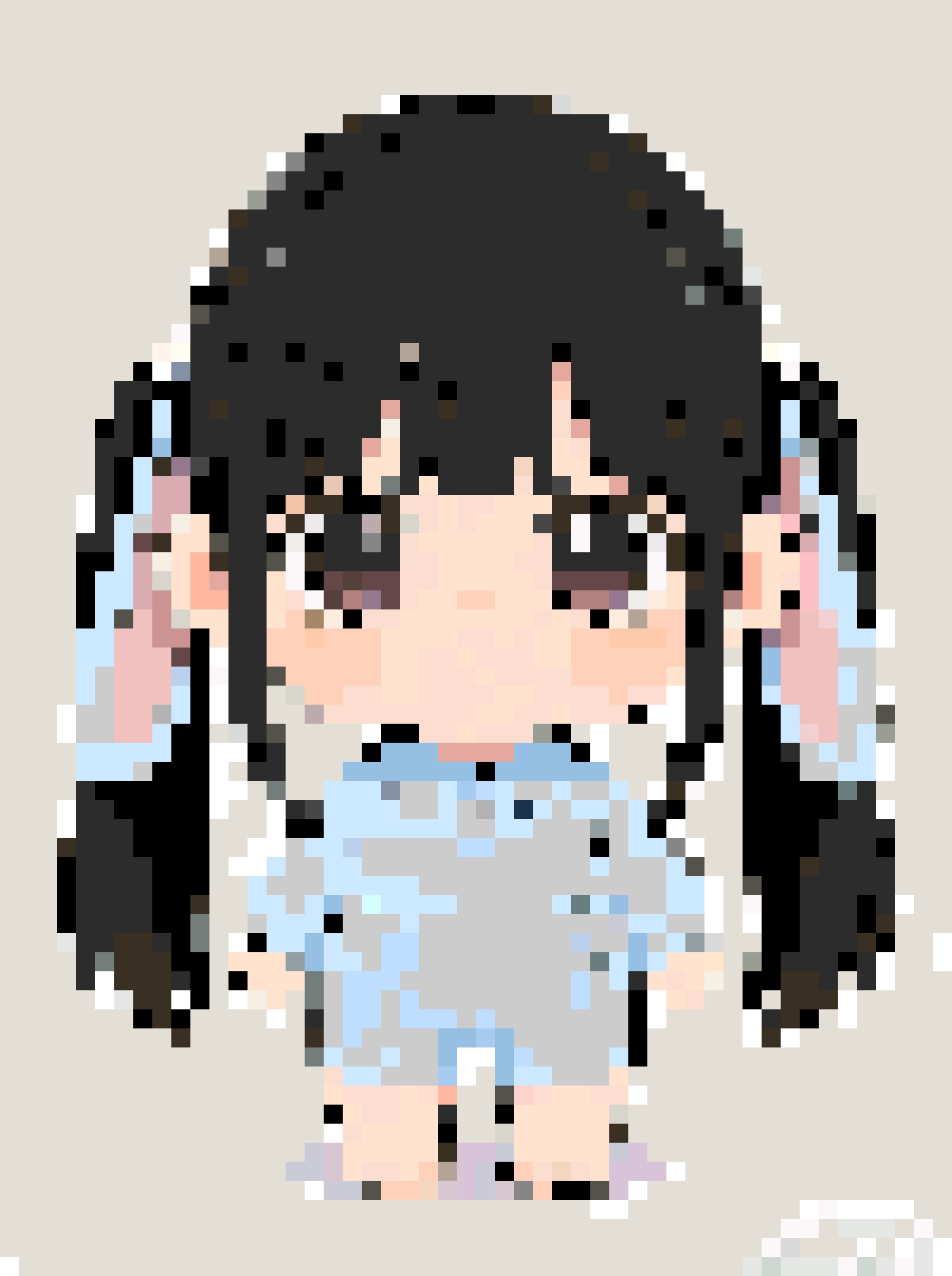 Bunny 3 fuse bead pattern