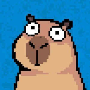 Capybara アイロンビーズ図案（無料プリント）