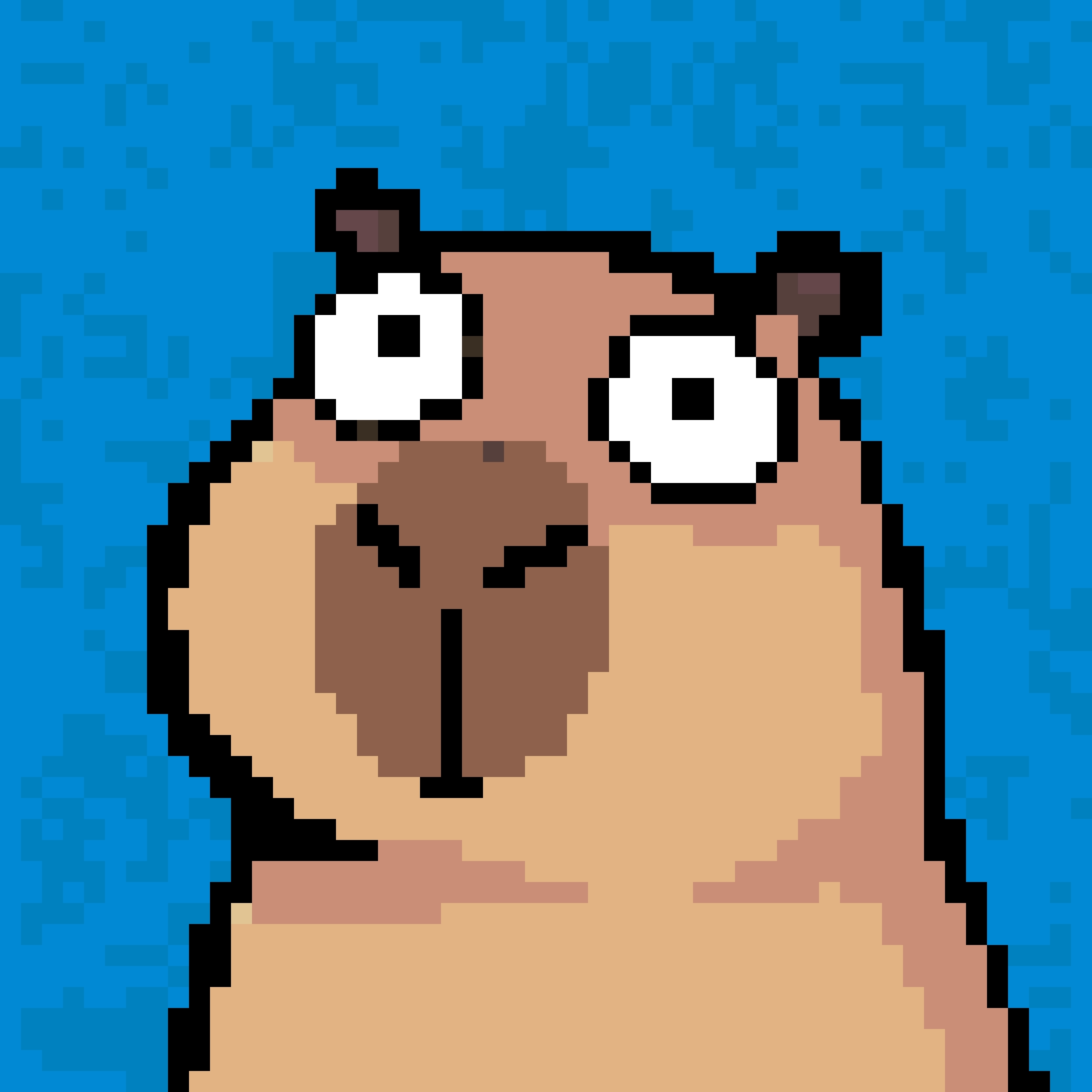 Capybara fuse bead pattern - printable chart with bead counts