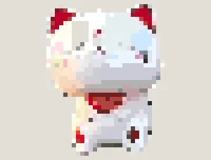 Cat 18 アイロンビーズ図案（無料プリント）