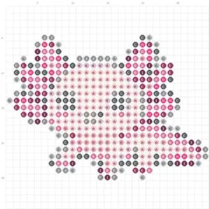 Pink Axolotl Fuse Bead Pattern (Free Printable)