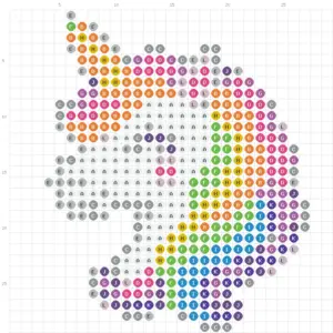 Einhornkopf Bügelperlen-Vorlage (Kostenlos druckbar)