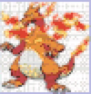 Charizard Схема Термомозаики (Бесплатная Печать)
