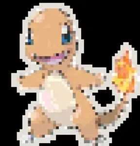 Charmander Bügelperlen-Muster (Kostenlos Druckbar)