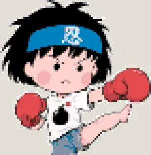 Chibi Maruko Boxing 2 Patrón de Cuentas de Fusión (Imprimible Gratis)