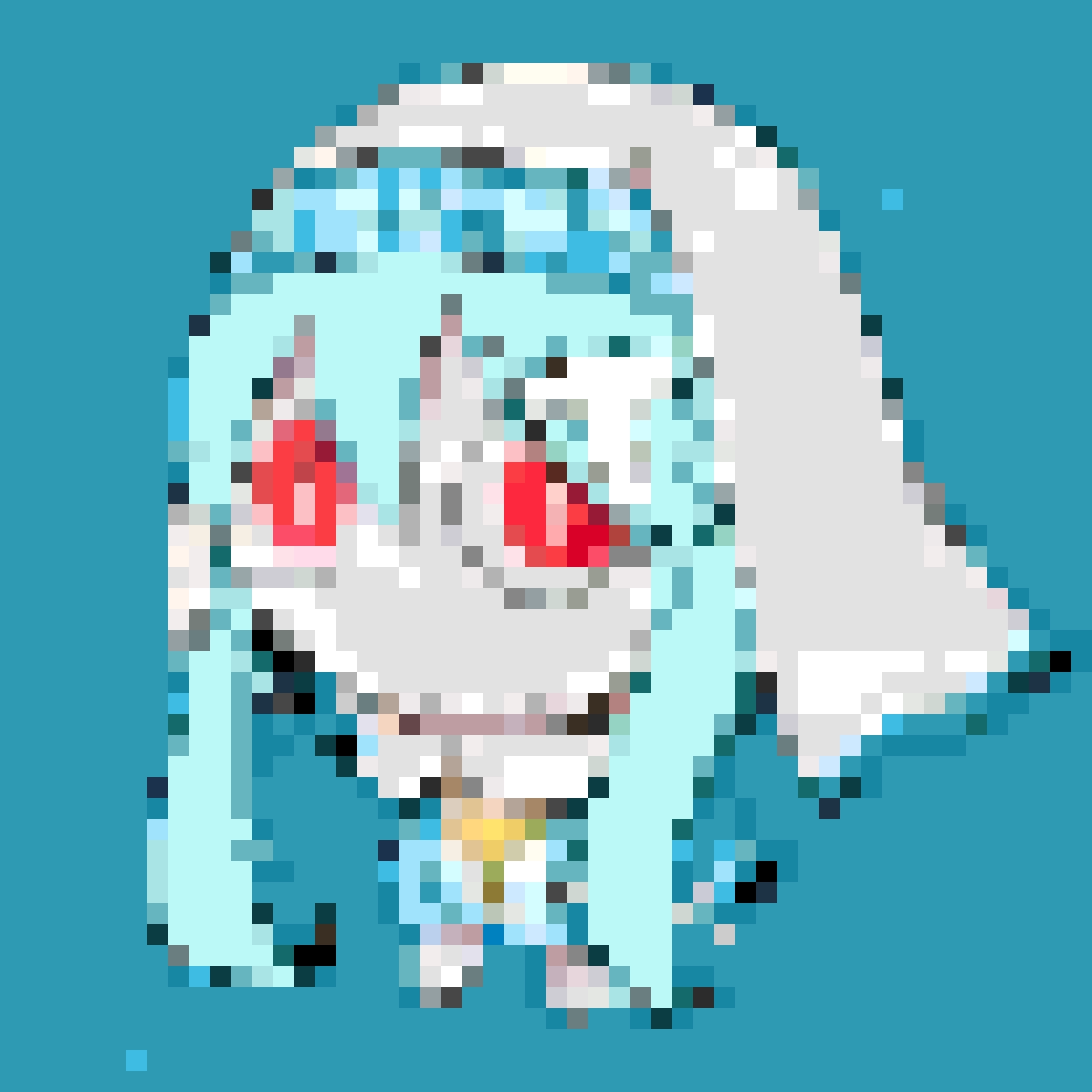 Chibi Miku fuse bead pattern