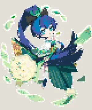 Chibi Sakuya Bügelperlen-Muster (Kostenlos Druckbar)