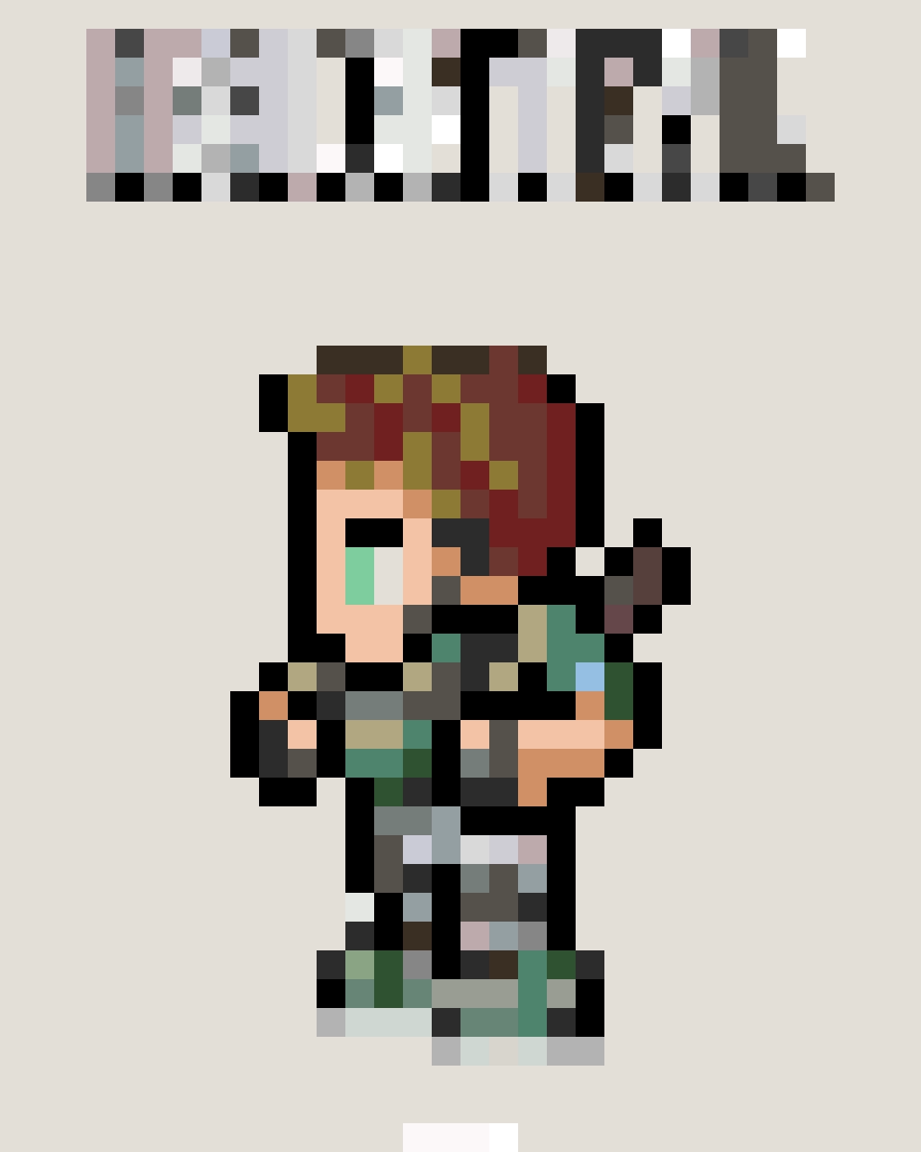Chris Redfield fuse bead pattern