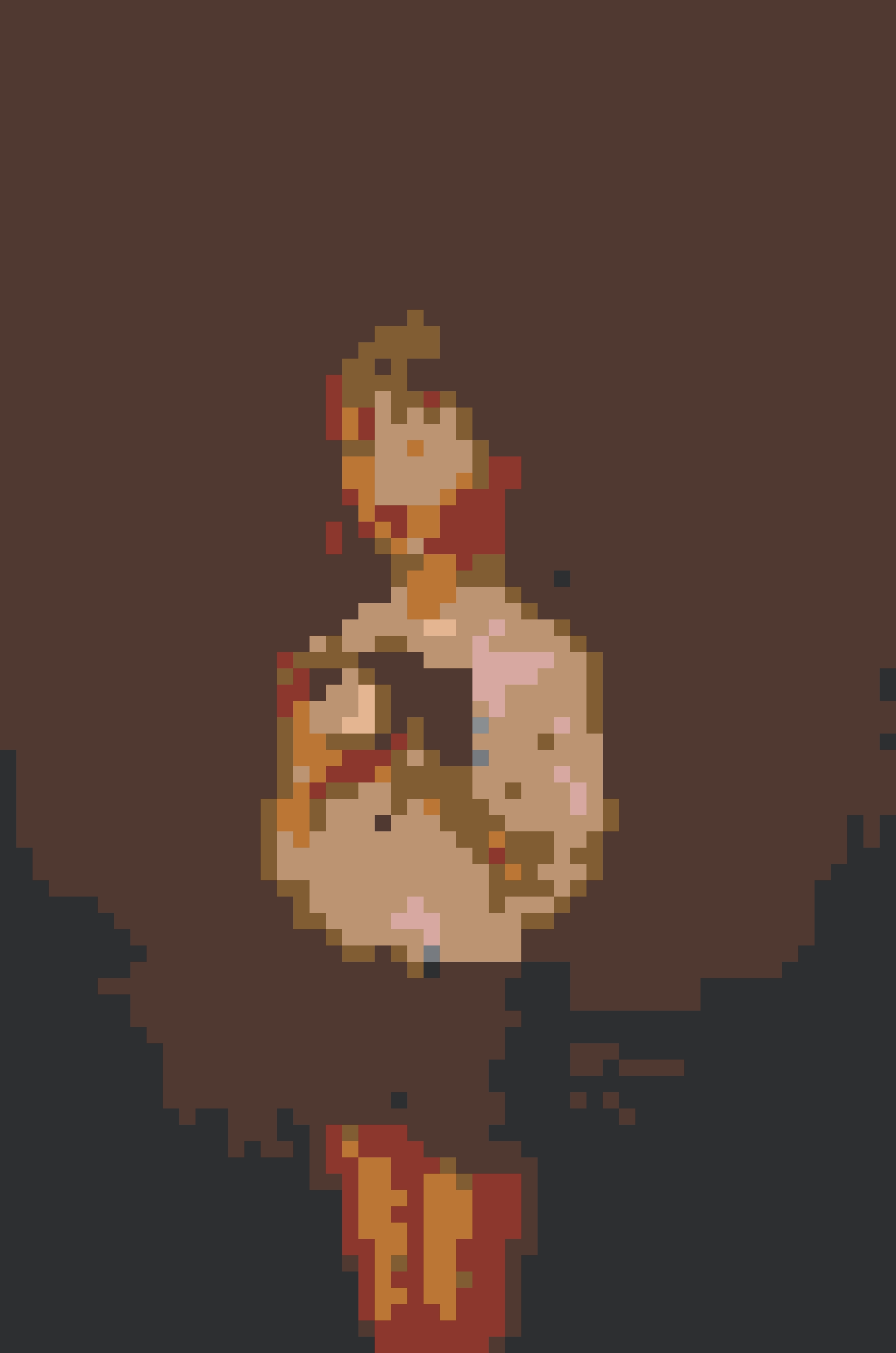 Personnage marron Motif de Perles à Repasser (Imprimable Gratuit)