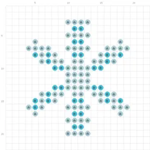 Snowflake Fuse Bead Pattern (Free Printable)