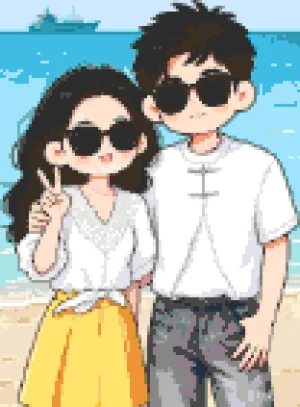 Couple 2 Patrón de Cuentas de Fusión (Imprimible Gratis)