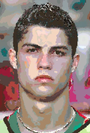 Cristiano Ronaldo نمط خرز دمج (طباعة مجانية)
