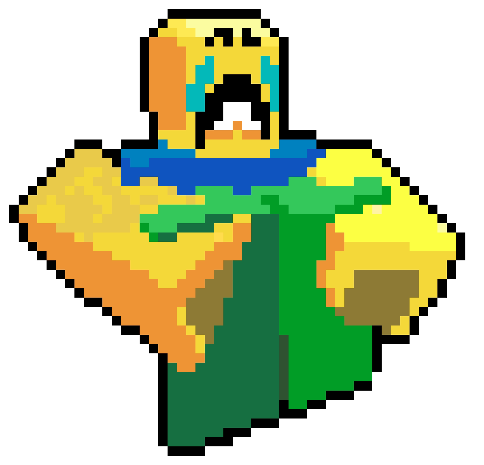 Crying Noob fuse bead pattern