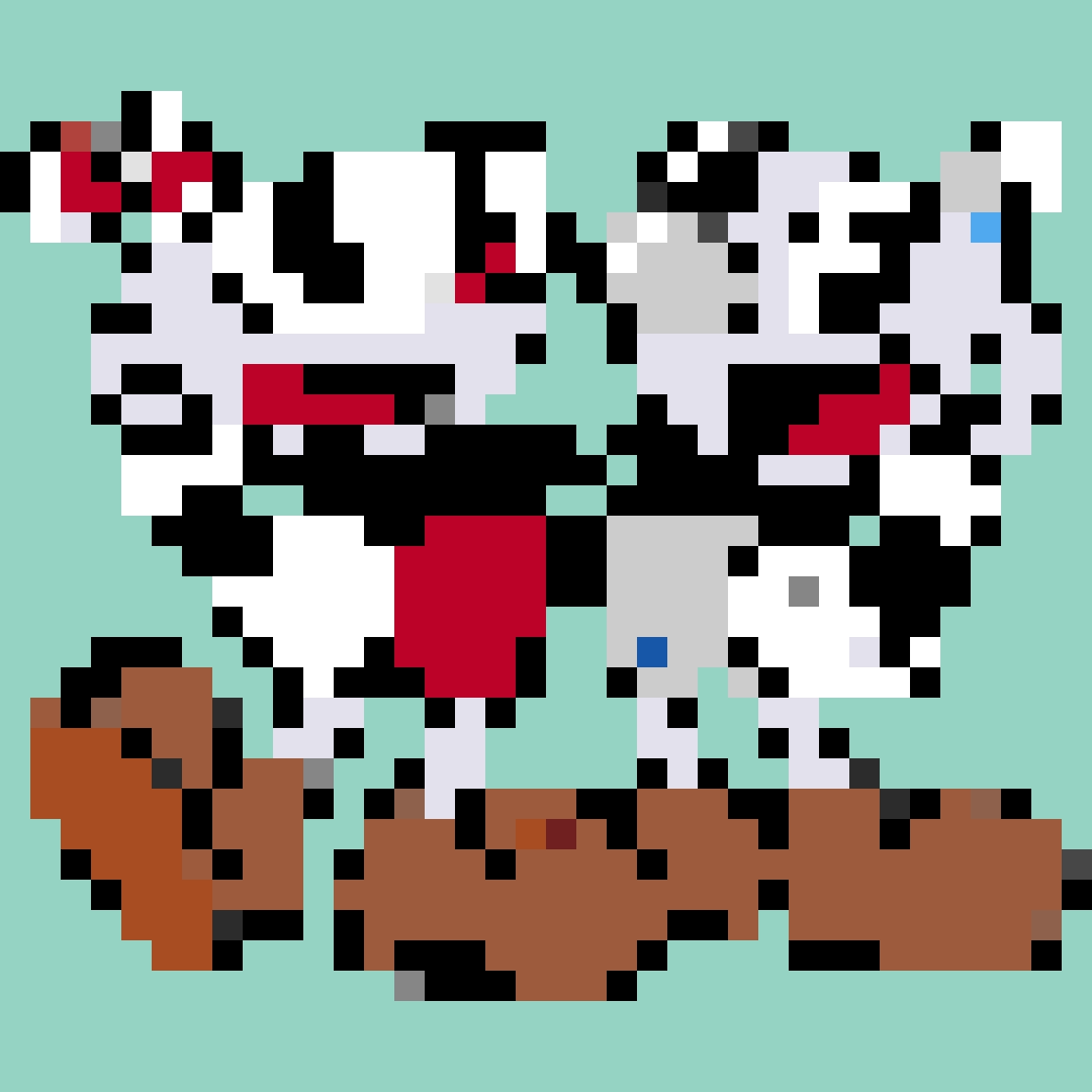 Cuphead fuse bead pattern