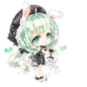 Cute Anime Girl Patrón de Cuentas de Fusión (Imprimible Gratis)