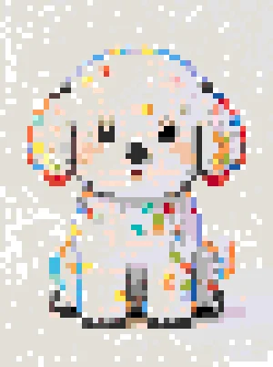 Cute Bichon Bead Art Motif de Perles à Repasser (Imprimable Gratuit)