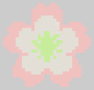 Cute Cherry Blossom Bead Art Fuse Bead Pattern (Free Printable)