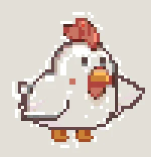Cute Chicken Bügelperlen-Muster (Kostenlos Druckbar)