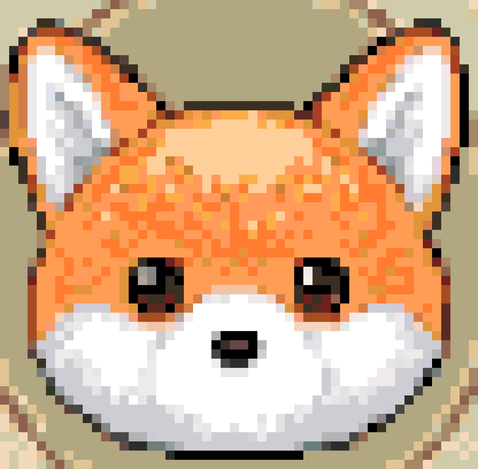 Cute Fox fuse bead pattern