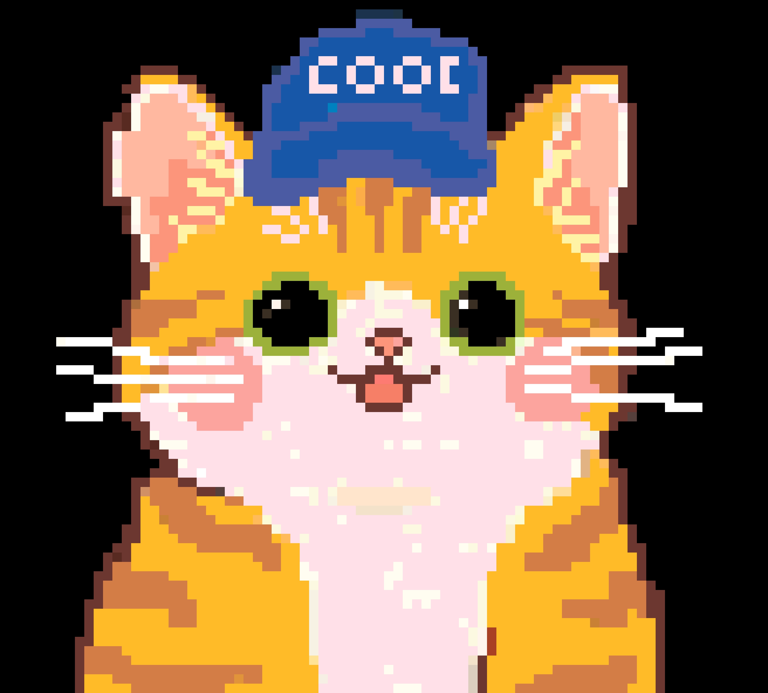 Cute Golden Chinchilla Cat fuse bead pattern
