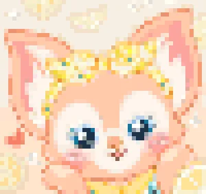 Cute LinaBell アイロンビーズ図案（無料プリント）