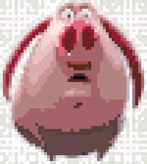 Cute Piggy アイロンビーズ図案（無料プリント）