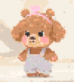 Cute Puppy 5 퓨즈 비즈 도안 (무료 인쇄)
