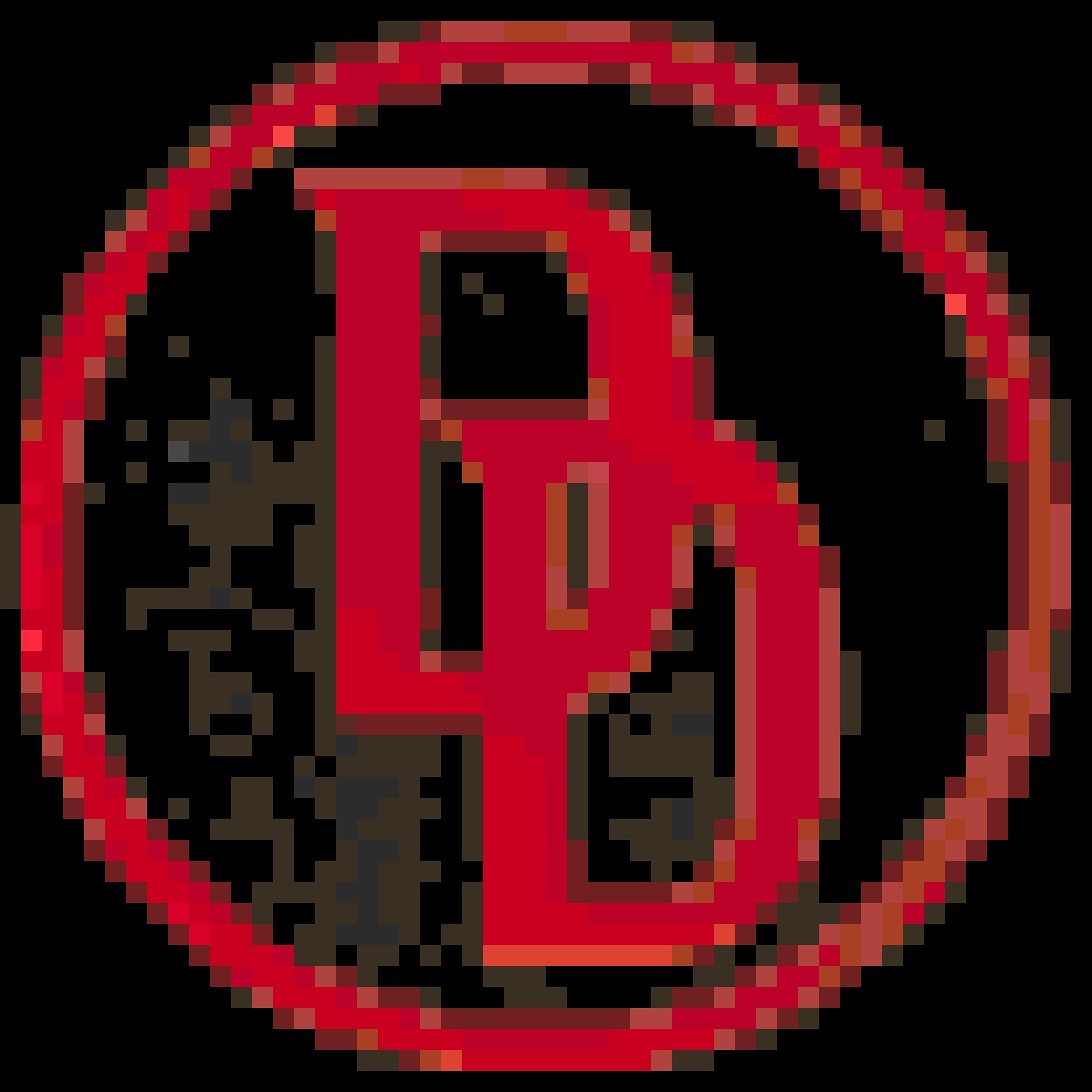 Daredevil Logo fuse bead pattern