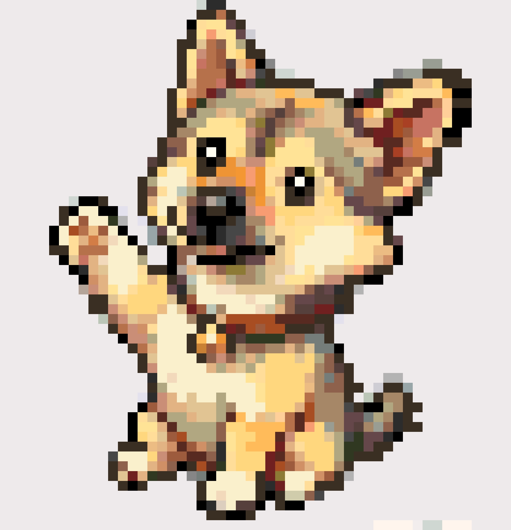 Doggy 3 fuse bead pattern