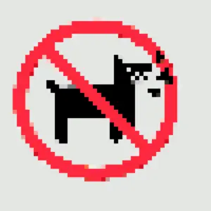 Don’t Bark アイロンビーズ図案（無料プリント）