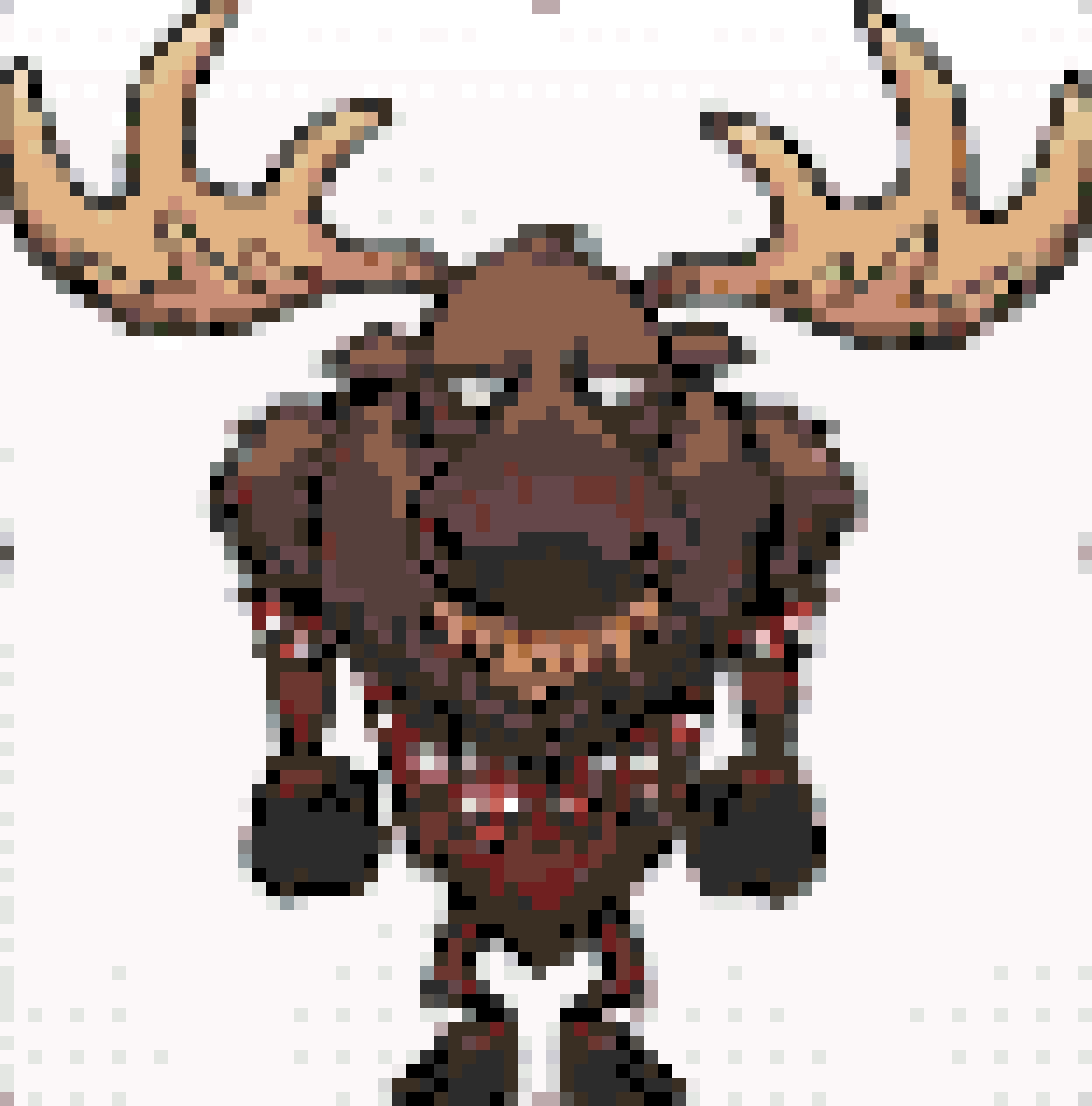 Don’t Starve Woody Werebeaver fuse bead pattern